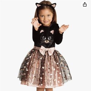 Cat costume size 3-4 years old, pre owned, includes dress only no accessories